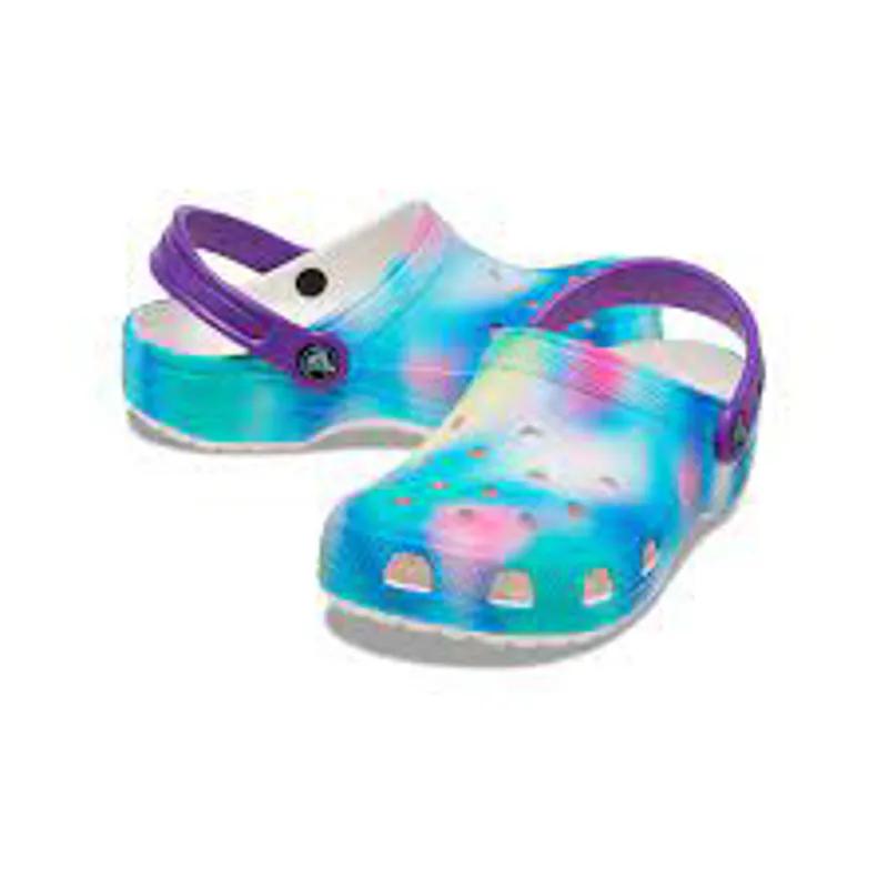 Crocs Classic Solarized Clog in  White Multi-2